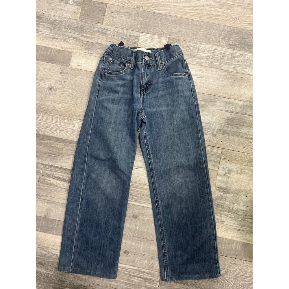 Levis 550 Relaxed Fit Kids Jeans Medium Wash Adjustable Waist Size 10 Reg 25x25